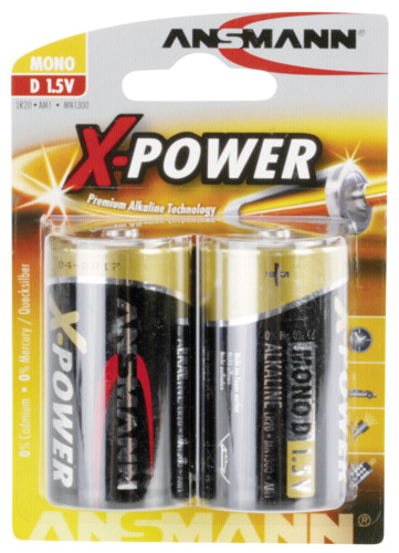 1x2 Ansmann Alkaline Mono D LR 20 XPower