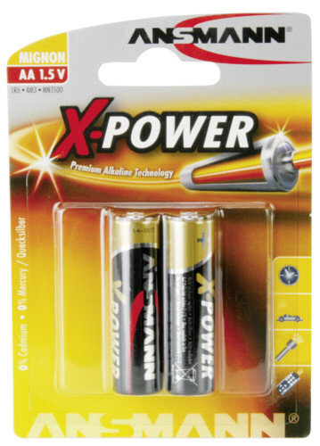 1x2 Ansmann Alkaline Mignon AA LR 6 XPower