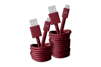 Fresh n Rebel FABRIQ MICRO USB CABLE 3M RUBY
