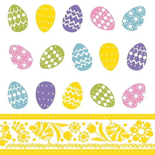 Papstar Servietten Coloured Eggs 25x25cm 50 Stk.