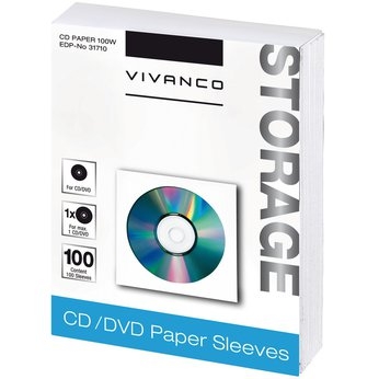CD/DVD HUELLEN PAPIER 100STK (1 Packung)