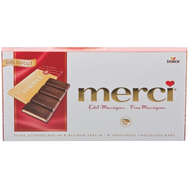 Image of 15 Stk. Storck Merci Schoko 112g, Edel Marzipan