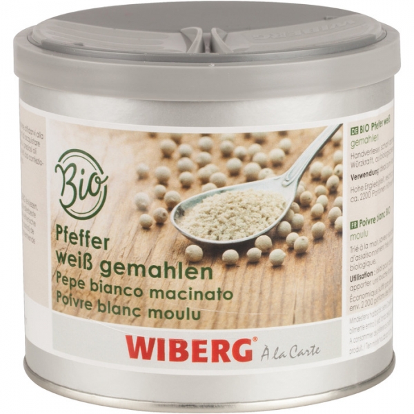 Image of 3 Stk. Wiberg Bio Pfeffer weiss gemahlen 470ml