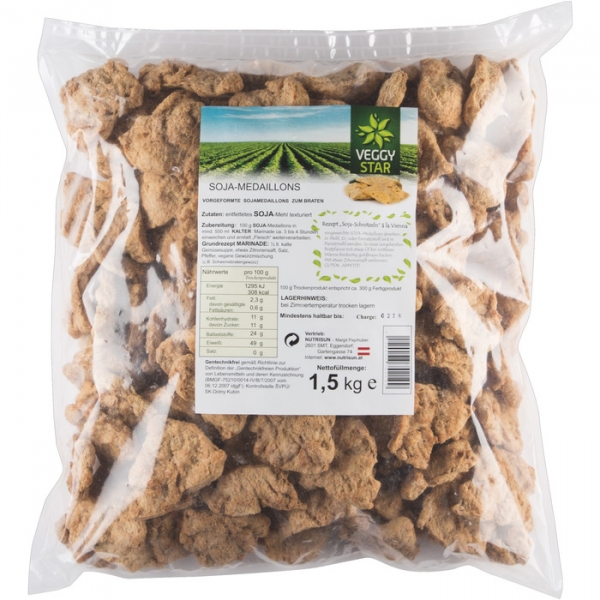 Image of 4 Pkg. Veggy Star Soja 1,5kg, Medaillons