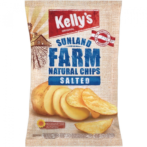 Image of 18 Pkg. Kelly Rustikale Chips 100g, gesalzen