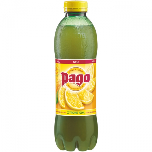 Image of 6 Fl. Pago Zitronensaft 100% PET 0,75l