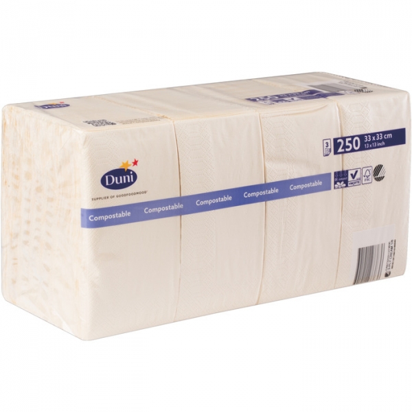 Image of 4 Pkg. Duni Zell.Serv.1/8 3lag33/250er, cream