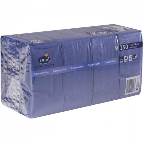 Image of 4 Pkg. Duni Zell.Serv.1/8 3lag33/250er, du.blau