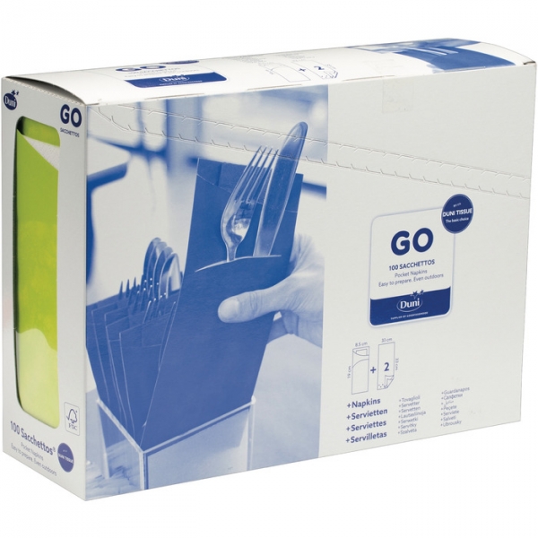 Image of 5 Pkg. Duni Serv.ta. Sacch.190x85 100er, kiw/we