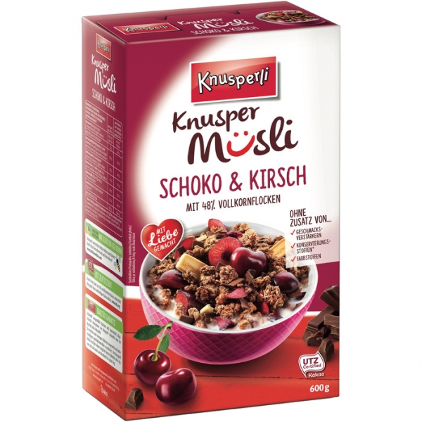Image of 5 Pkg. Knusperli Knusper 600g, Schoko Kirsch