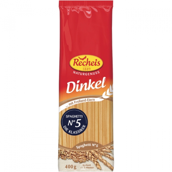 Image of 12 Pkg. Recheis Dinkel 400g, Spaghetti Nr.5