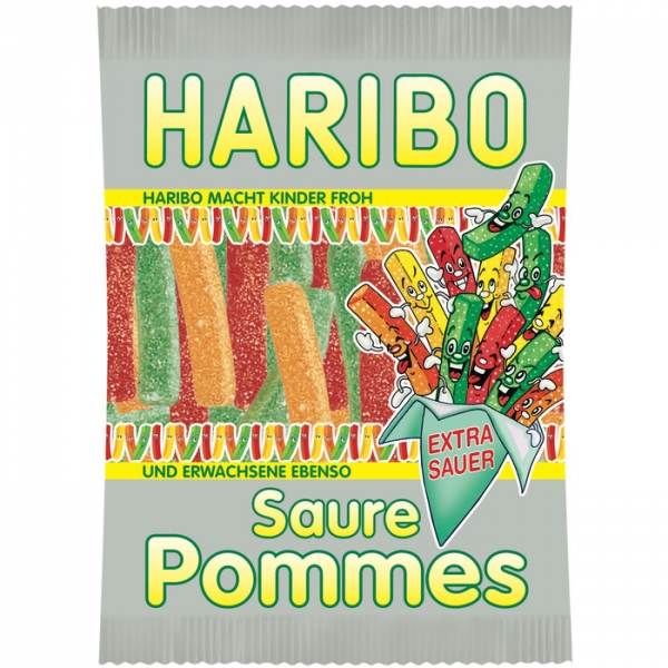 Image of 30 Pkg. Haribo Beutel 200g, Saure Pommes