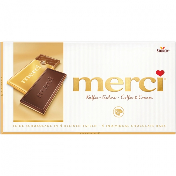Image of 15 Stk. Storck Merci Schoko 100g, Kaffee Sahne