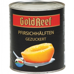   6 Stk. Gold Reef Pfirsichhlften 3/1 