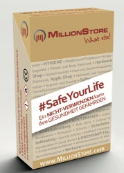 Millionstore GmbH Safe Pack® FFP2 Maske + Desinfektionstuch white Edition