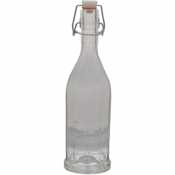   Einkochflasche 500ml 10kant mit Bgelver 
