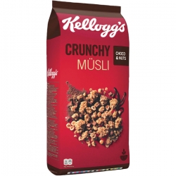   4 Pkg. Kelloggs Crunchy Msli 1,5kg, Choco&Nuts 