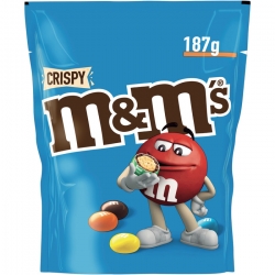   27 Pkg. M&Ms Standbeutel 187g, Crispy 