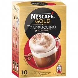   6 Pkg. Nescafe Gold 10 Btl., Cappuccino entk. 