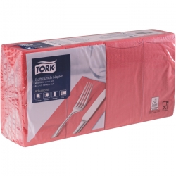   10 Pkg. Tork Lunch Serv.3lag1/8 33/150er, Rot 