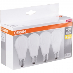   10 Pkg. Osram LED Base Classic A60 9W E27 4er 