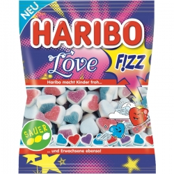   12 Pkg. Haribo Beutel 175g, Love Fizz 