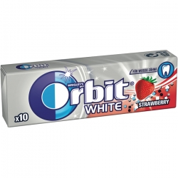   30 Pkg. Orbit White Dragee Single 14g,Strawberry 