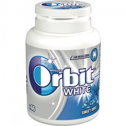   12 Pkg. Orbit White Bottle 46 Dragees,Sweet Mint 