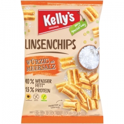  12 Pkg. Kelly Linsen Chips 80g,würzig m.Meersalz 