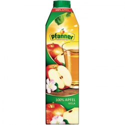   8 Fl. Pfanner Apfelsaft 100% SIG 1l 