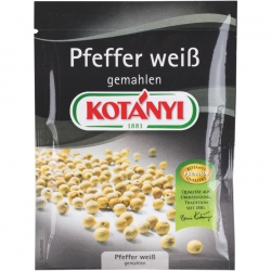   25 Pkg. Kotanyi Brief schwarz, Pfeffer wei gem. 