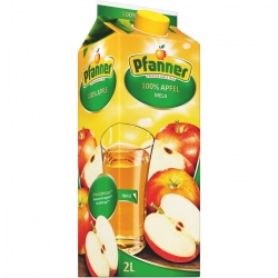   6 Pkg. Pfanner Apfelsaft 100% Tetra 2l 