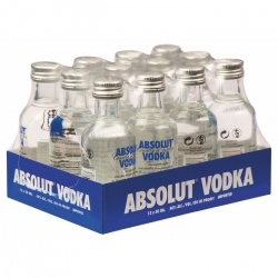   12 Fl. Absolut Vodka 0,05l, Classic 
