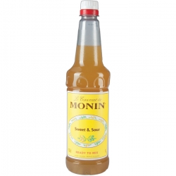   4 Fl. Monin Sirup PET 1l, Sweet + Sour 
