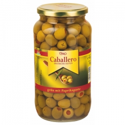   6 Stk. Caball. Oliven grün Paprika 340/360 950g 