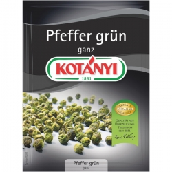   25 Pkg. Kotanyi Brief schwarz, Pfeffer grn ganz 